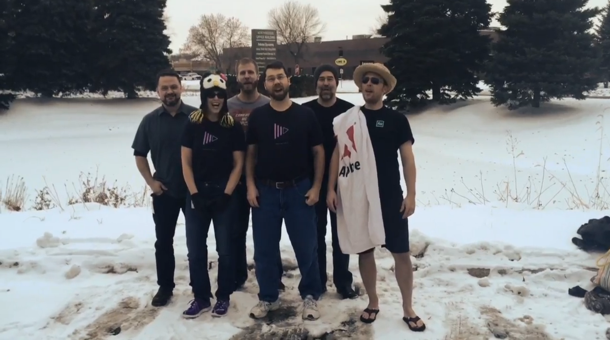 AdobePrelude's tweet photo. Holiday cheer from the worldwide Adobe Pro Video team: http://t.co/7Sxe7Lrtme

via @PremiereClip | #MadeWithClip http://t.co/TcLLWNV3nS
