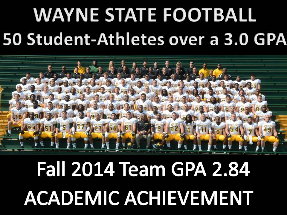 Doing it right on & off the field; Fall '14 team GPA is 2.84 w/ 50 guys w/ a 3.0+ #5ForTheNext50 #AcademicAchievement