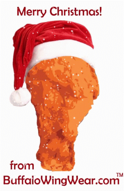 BuffaloWingWear's tweet image. @BuffaloWingWear Christmas greetings with a Chicken wing wearing a Santa hat! #MerryChristmas #SantaHatSelfie #hot