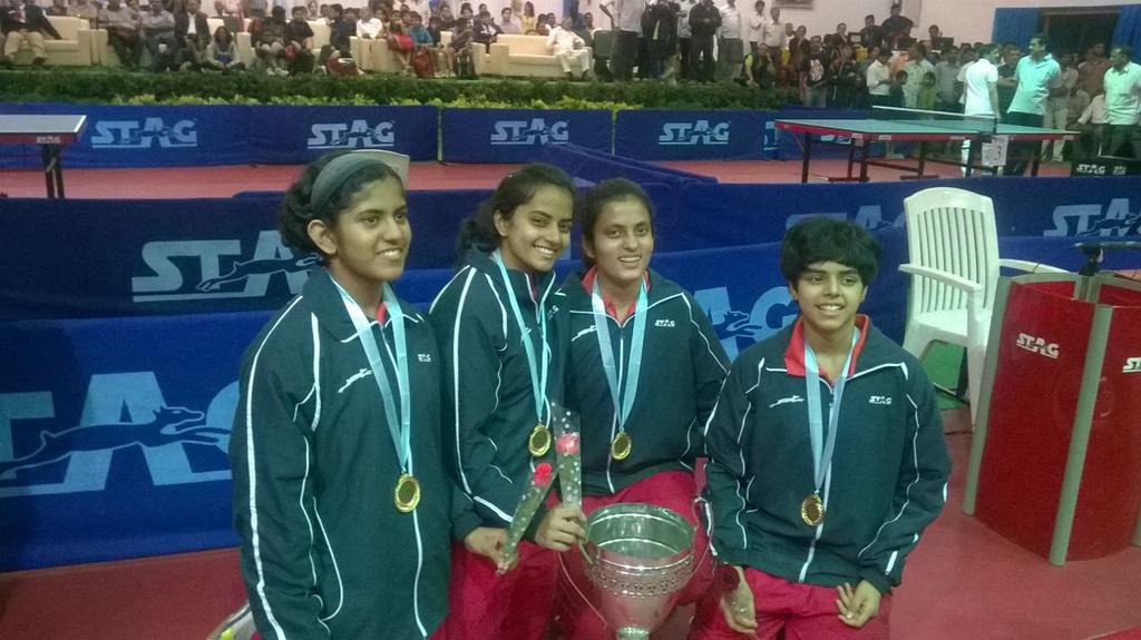 spinandspeed's tweet image. Karnataka  sub junior girls table tennis team wins the national championship 2014