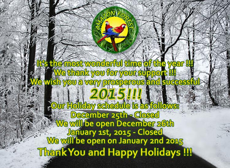 AmazonForestInc's tweet photo. Season's Greetings!! We wish you the warmest wishes for your holidays!! Thank You for your support!! http://t.co/dRUNAx8vKe