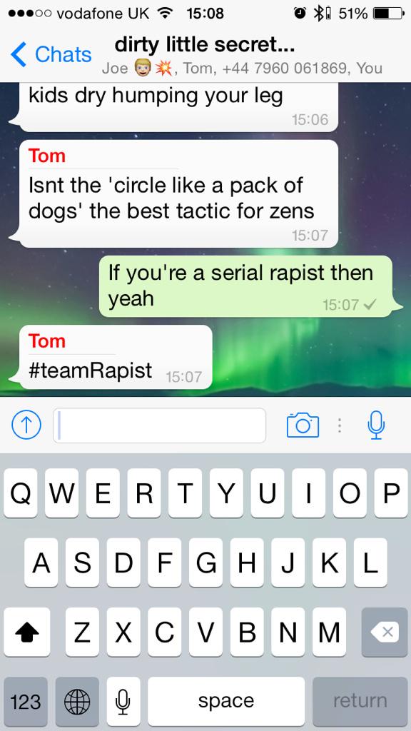 mxce_'s tweet image. #TeamRapist @tommo_watson94