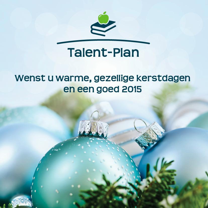 Talent-Plan wenst iedereen fijne kerstdagen en een goed 2015!