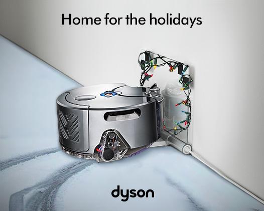 Dyson's tweet photo. The Dyson 360 Eye returns to its dock when it's low on battery - whatever the weather. #DysonMagic http://t.co/YWmeeGlv9u