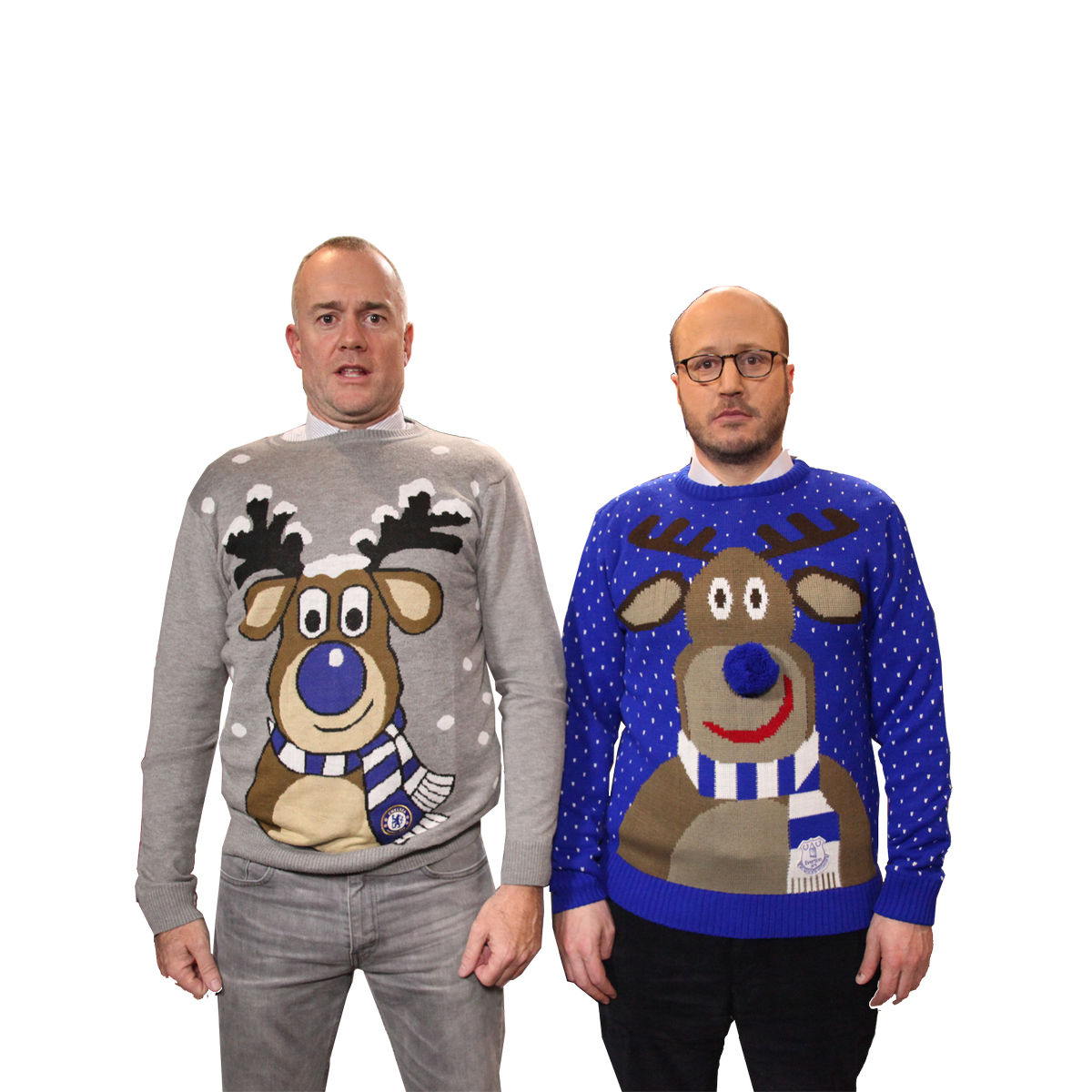 MenInBlazers's tweet photo. Add a slice of suboptimal to your holiday cards with Rog and Davo. #SuboptimalSweaters. http://t.co/KHJ8IgYSH5 http://t.co/AY5enp2pyh