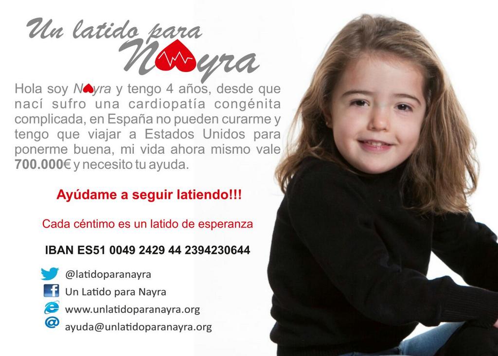 angelabouvier's tweet photo. ¿Ayudamos a Nayra con un RT? http://t.co/9KvObF2f0B