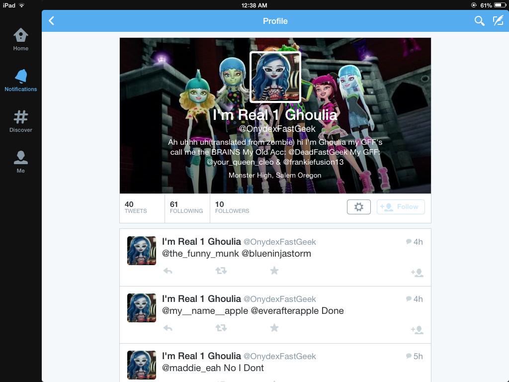 EXCUSE ME!!! The real Ghoulia is <a href="/DeadFastGeek/">Ghoulia Yelps™</a>, not you!!!