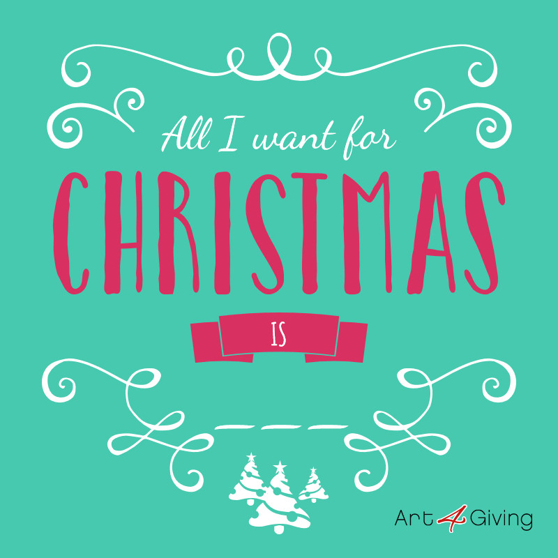 Art4Giving's tweet photo. It's Christmas Eve! What do YOU want for Christmas? Share in the comments below <3. http://t.co/dCX5YpTxzD