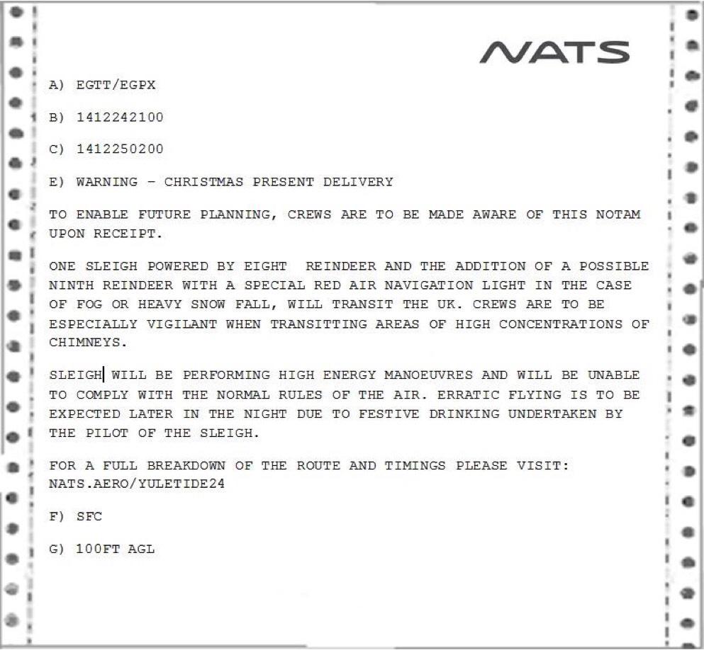 NPASSouthEast's tweet photo. We have just been informed by ATC that there maybe a special visitor to the skies of #london this eve! #ChristmasEve http://t.co/4ANBkhkgZG