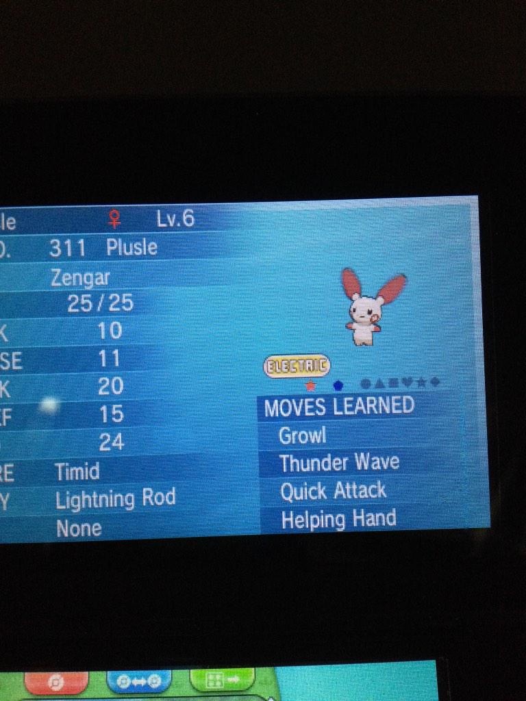 Pokemon_Lab's tweet photo. Retweet and follow to win a pair of shiny Lightning Rod Plusle and Volt Absorb Minun! Ends on Jan 1. -Zengar http://t.co/2dKEZj4C9d