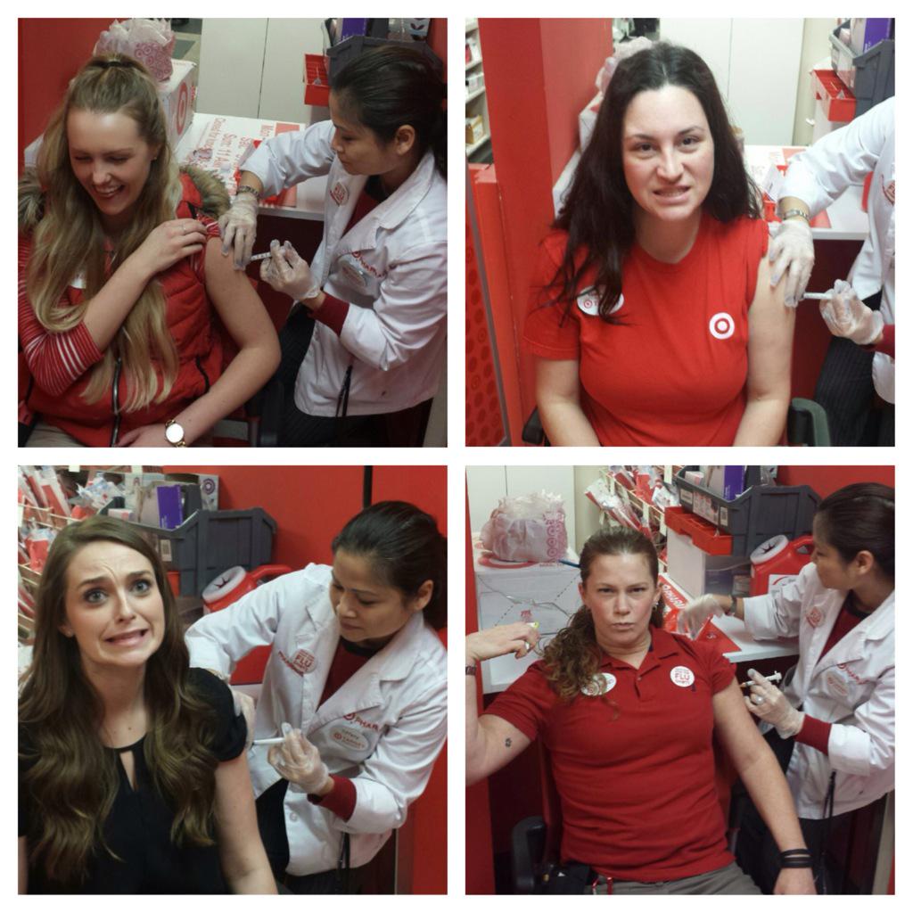 christiemdel's tweet photo. This is how we do #T338 #targetflushot #onestopshop #notsotough @MindyReher @Lindsey_Ross @kerrikgill http://t.co/OzeLMDOCPD