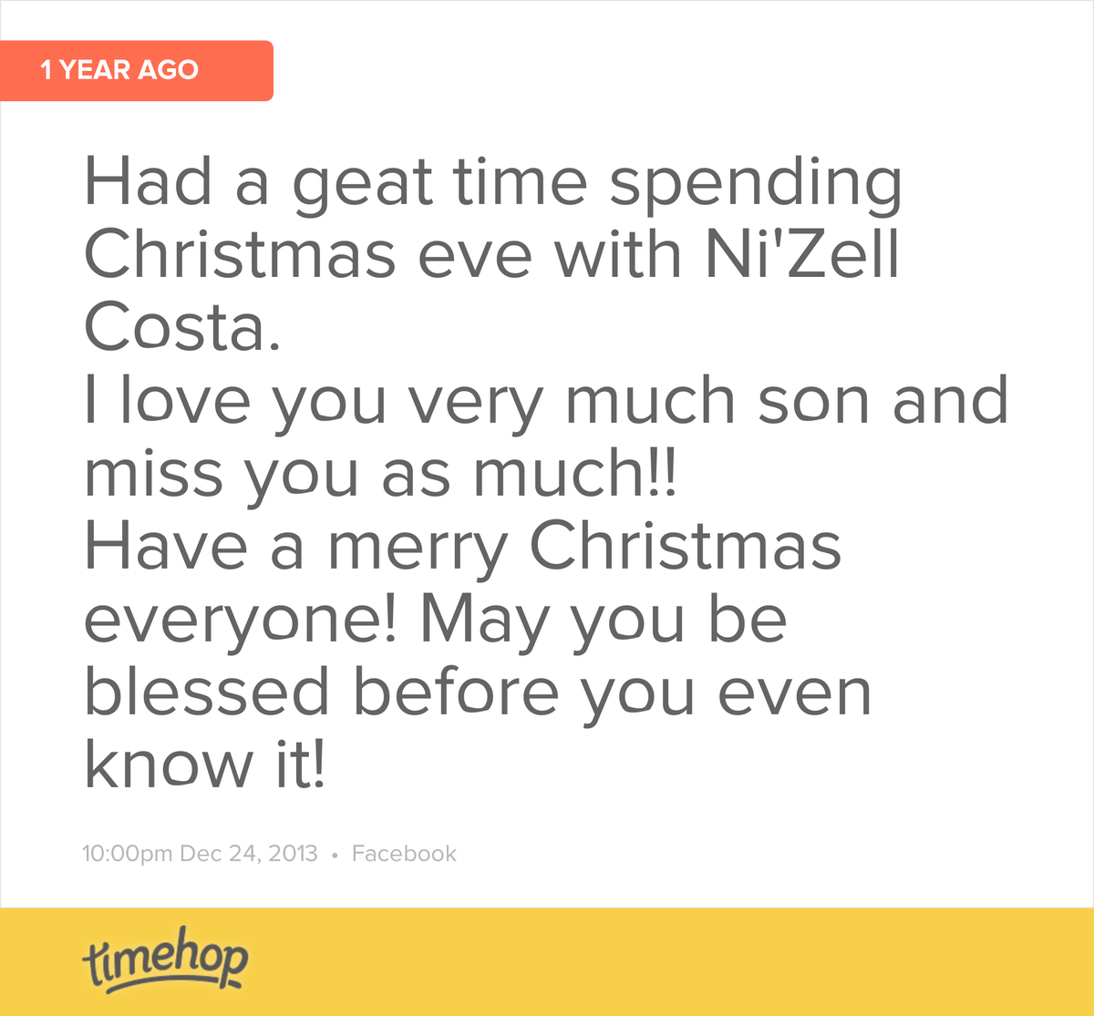 hollacelo69's tweet photo. Exactly 1 year ago today! (via @timehop) http://t.co/uc8H7byR9V http://t.co/JVZUb9Cie3