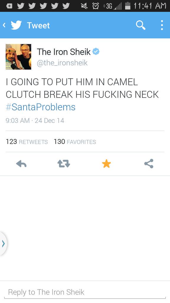 BreezyPuffs's tweet image. 😂😂😂 @the_ironsheik  👍👍👍#SantaProblems