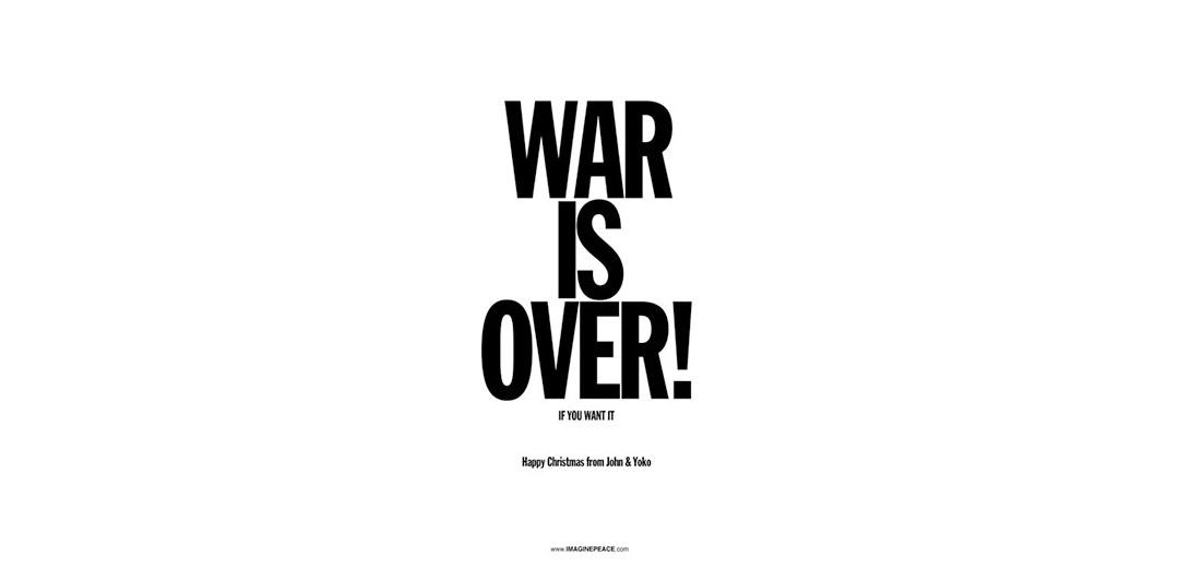yokoono's tweet image. #WARISOVER (If You Want It) #English imaginepeace.com/warisover/