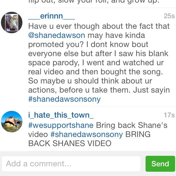 Erinn_612's tweet photo. Don't worry Shane, your army of fans has your back!!! @shanedawson 💙 #WeSupportShane #shanedawsonsony http://t.co/Dw03oSFIOz