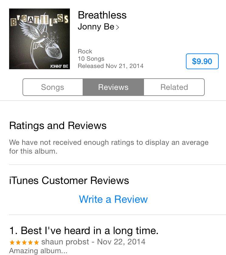 TheJonnyBe's tweet photo. The perfect last-minute gift for the music lover in your life: 
https://t.co/Jt81X1CbHP #TNM #Breathless #Christmas http://t.co/I0wH90HHJn