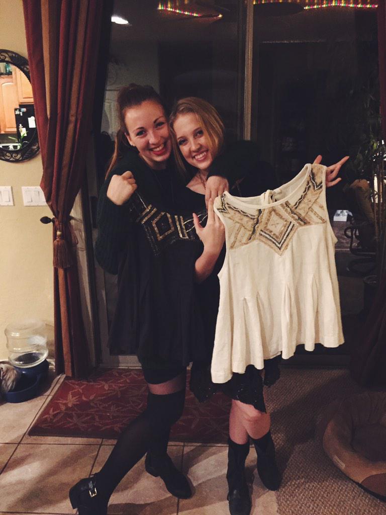 tayyyschroeder's tweet photo. We're ridiculous. Got each other the same shirt in different colors for Christmas without knowing 👭 true love http://t.co/XKehp0UUpz