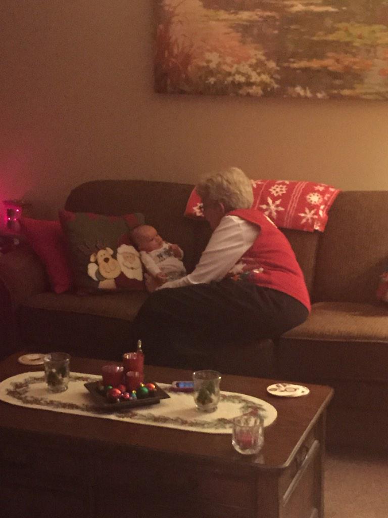 soundworksdan's tweet photo. This little guy makes everything that much better. #nephew #godson #grandma #christmas http://t.co/YzVpB7o4Tn