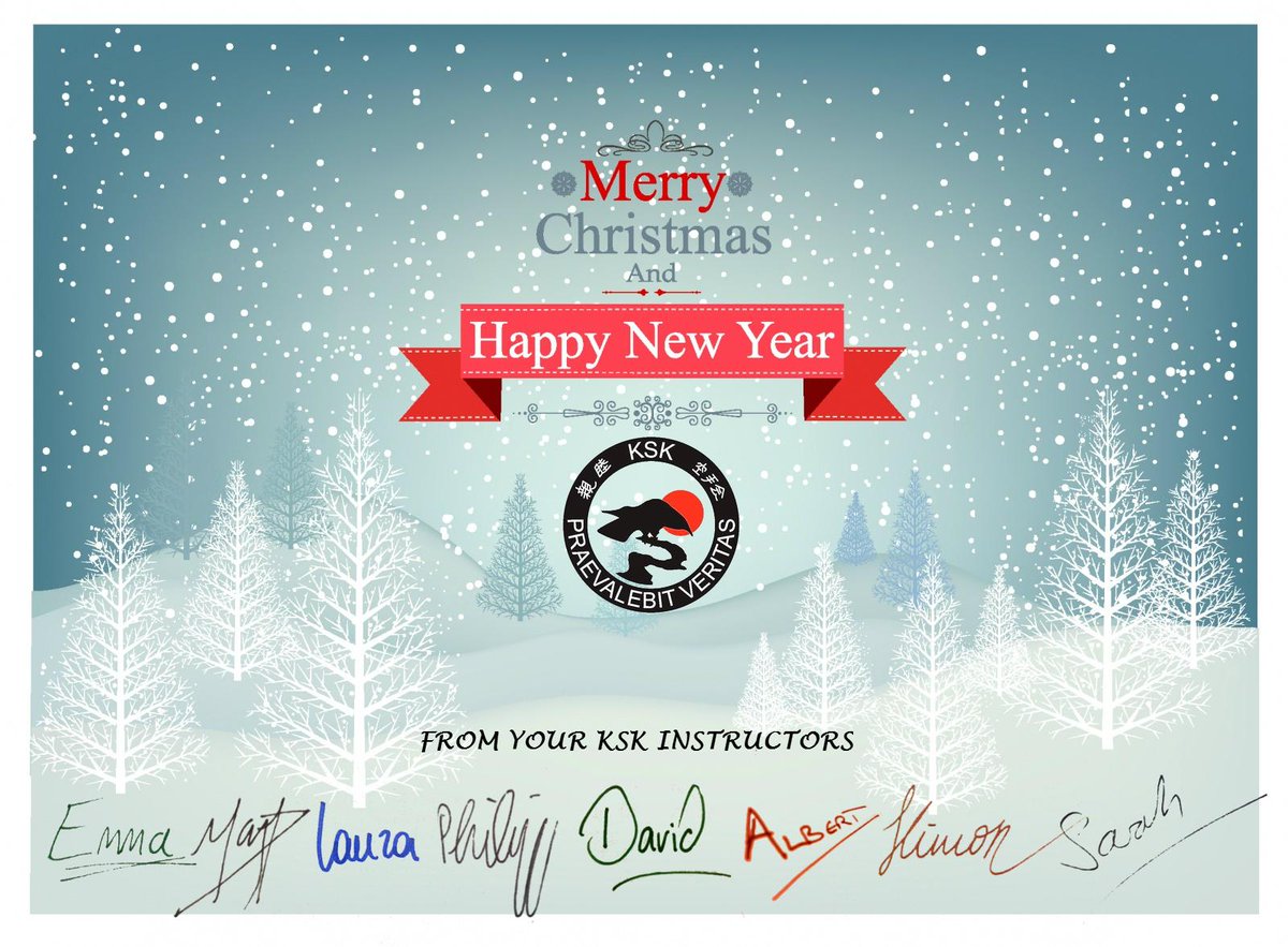Merry Christmas &amp; Happy New Year from your KSK Instructors! <a href="/KCLKarate/">KCL Karate</a>