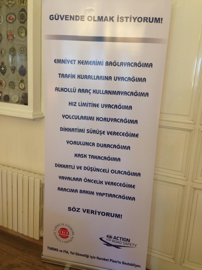 aebilgili's tweet photo. Turing ve FİA yol güvenliği için hareket planını destekliyor. http://t.co/r2GX1yMw8a