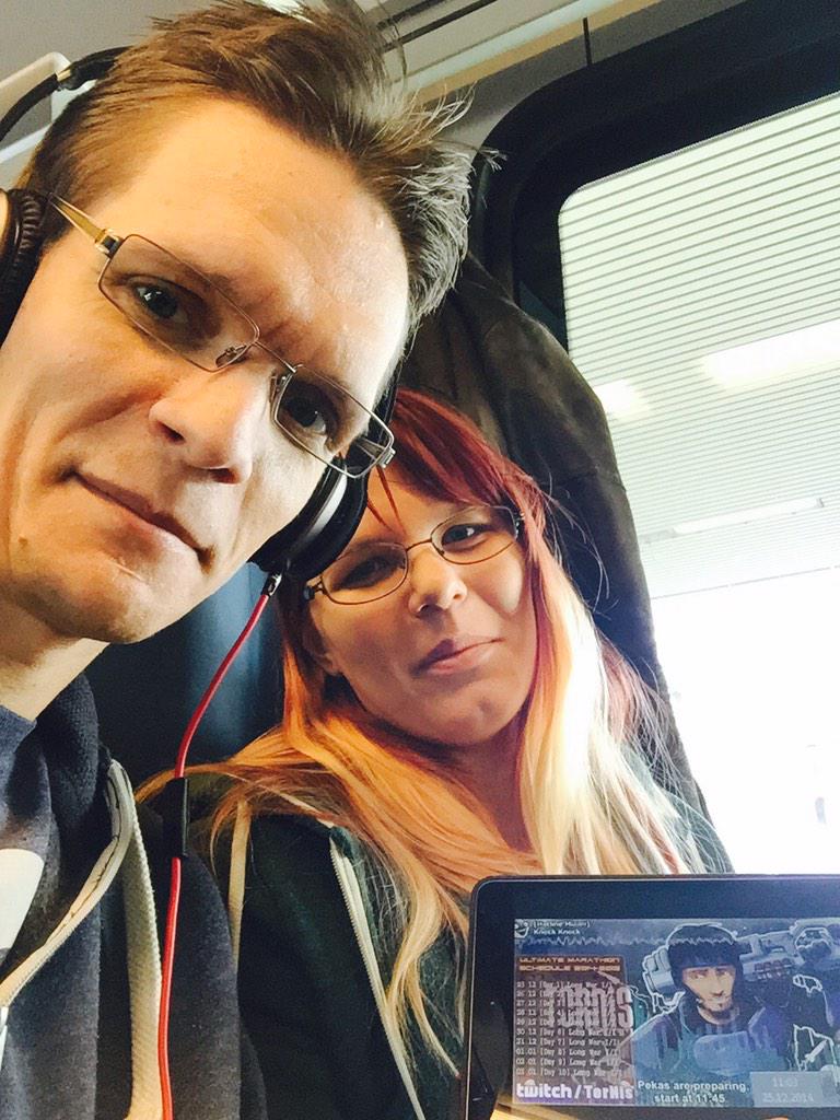 holdlang's tweet photo. @TorNis7 Sitting on the train with my wife and waiting for the cast to start #PEKA http://t.co/B6M4V4NZmO