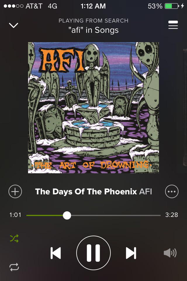 AmberKropf's tweet photo. My favorite AFI song EVER!!!!!!!! 🙌🙌🙌🙌 http://t.co/QvklYRVnKo