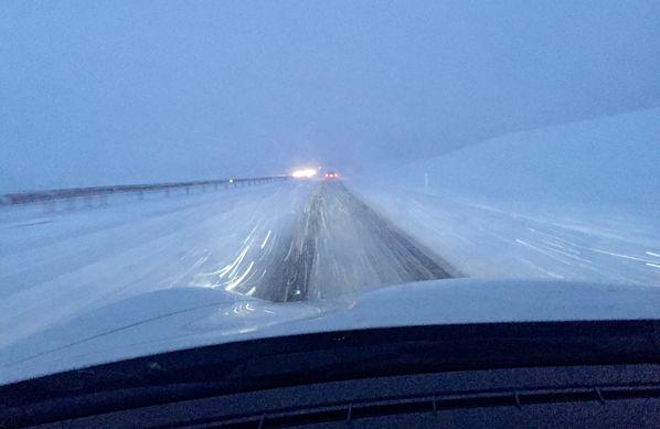 #drogi , #zima ,kierowcy pozdrawiają drogowców. Zdjęcie z autostrady #A1, 50 km od Gdańska,zrobione przez słuchacza.