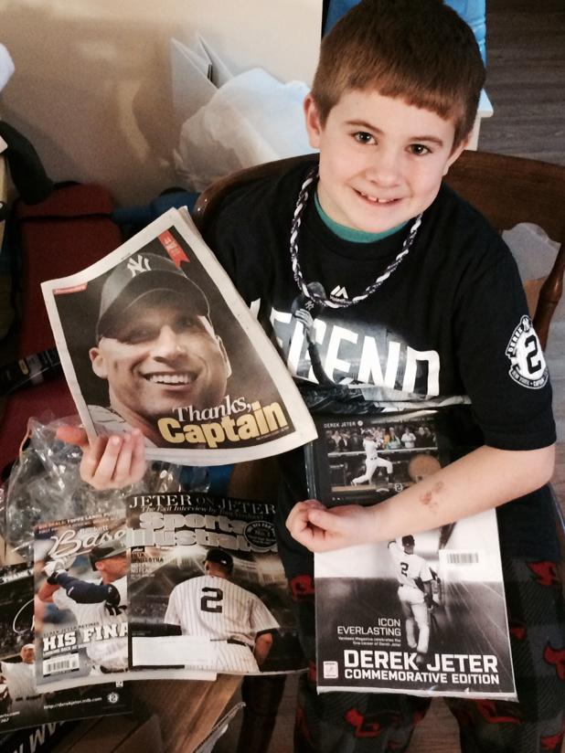 Merry Christmas from Owen \"Derek Jeter\" and happy birthday Rickey Henderson  