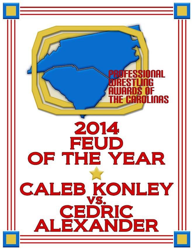PWXwrestling's tweet photo. Congratulations Caleb Konley and Cedric Alexander winning the 2014 Carolinas Feud of the Year award. http://t.co/eSXUhY2Ese