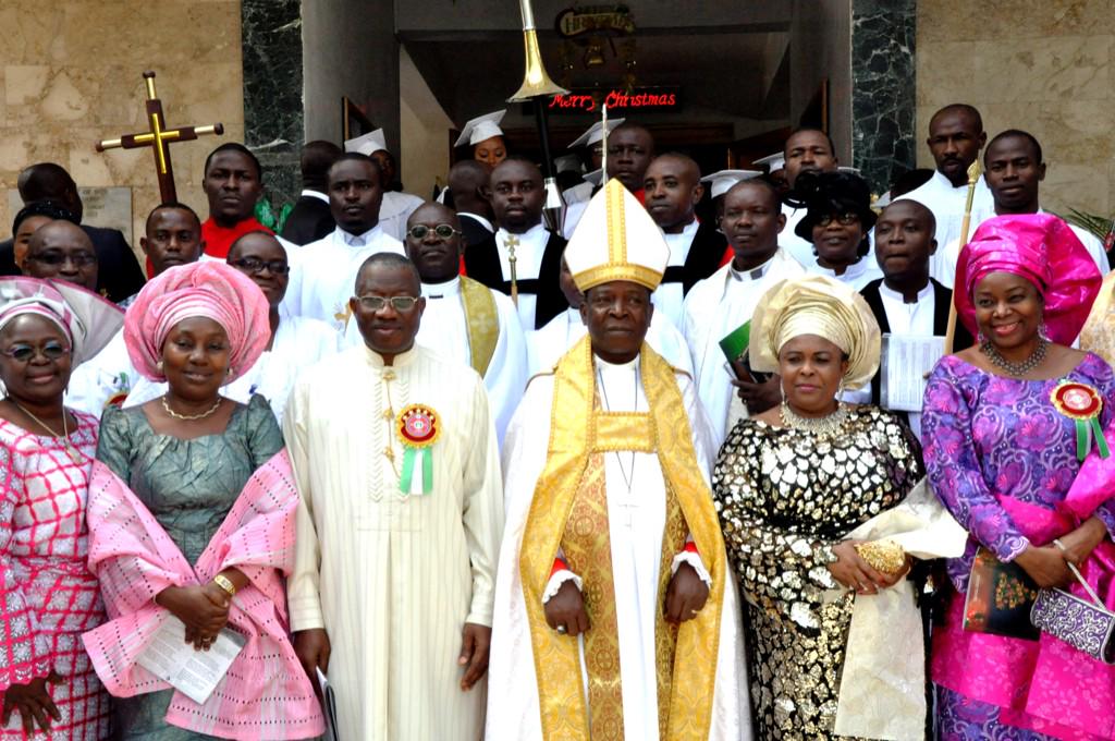 Photos Goodluck Jonathan celebrates Christmas at Church Service