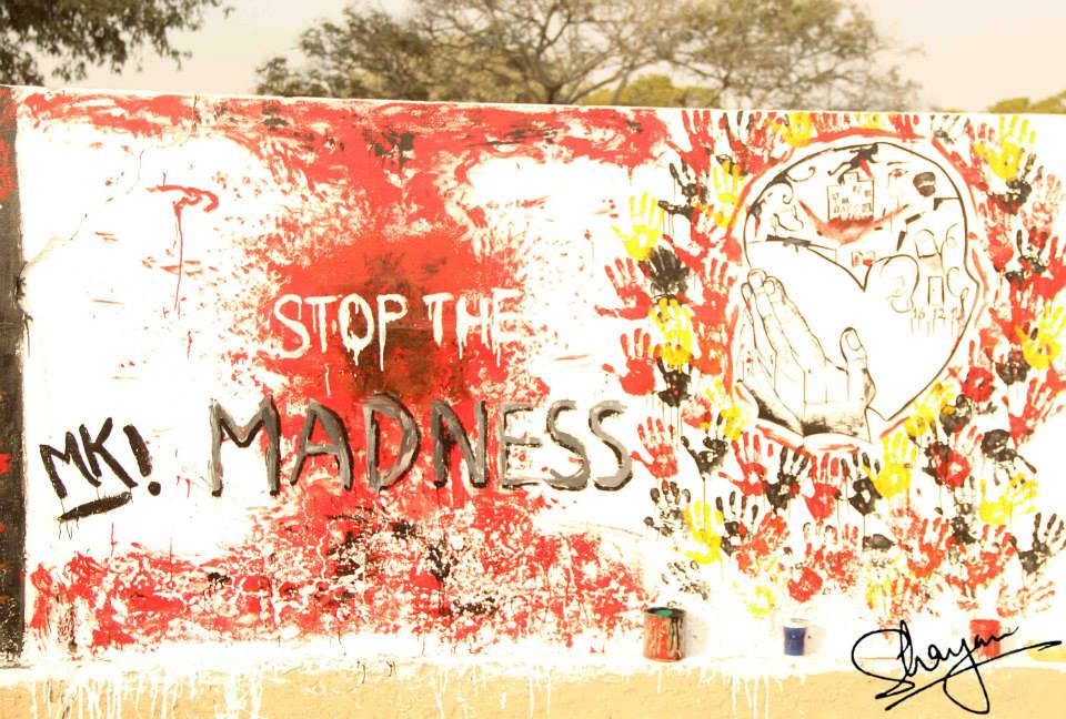 Sameenavaid's tweet photo. #PaintYourPain #PeshawarAttack #Pakistan #KU #StudentsAgainstTerrorism #SayNoToTerrorism 

@MJibranNasir http://t.co/bUxOa1nRss