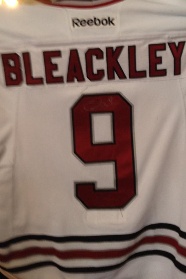 @Rebelshockey game worn signed Bleackley jersey for the win!!! #GreatChristmas #happyguy #Rebels #Captain