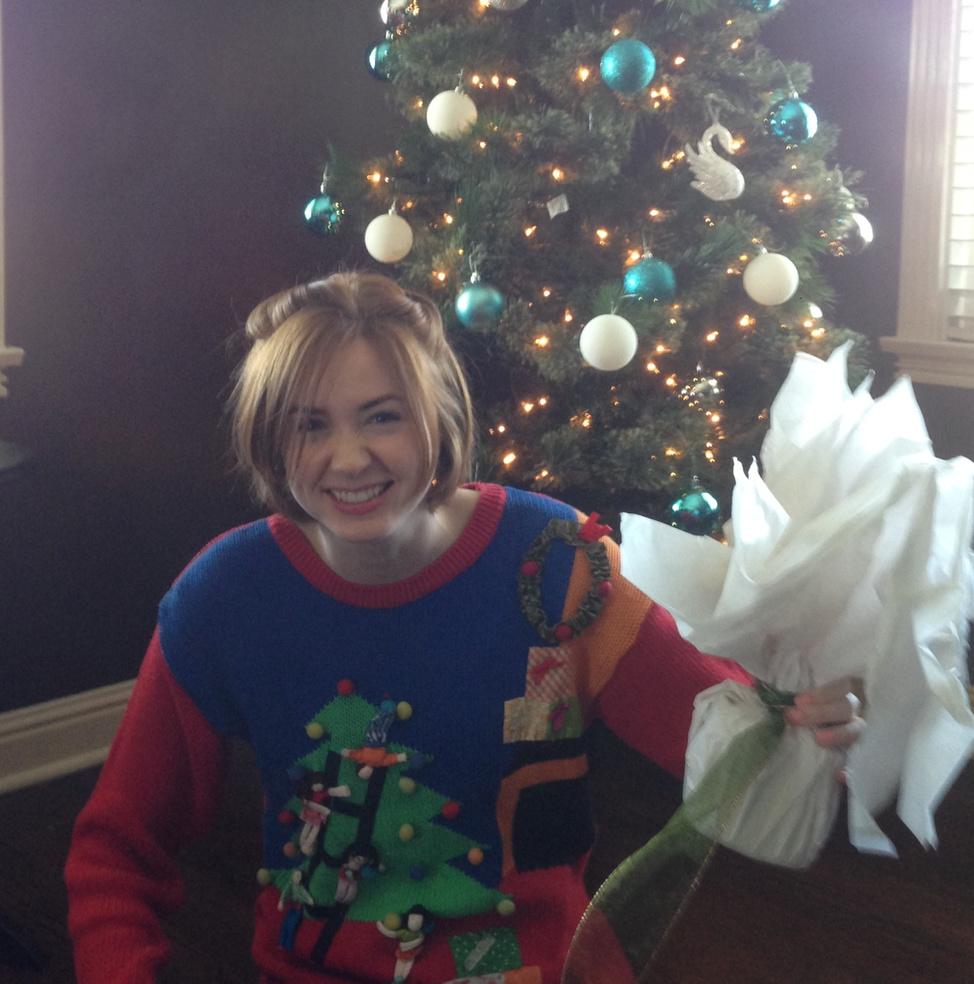 karengillan's tweet photo. In the running for most awful Christmas jumper this year... http://t.co/8tAXyRIZdu