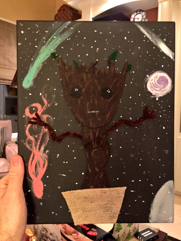 blainetiller_'s tweet photo. I am Groot. (Van Gogh original by @delaneycirce) #qualitypresents #qualitypresence http://t.co/QzayTpJfB7