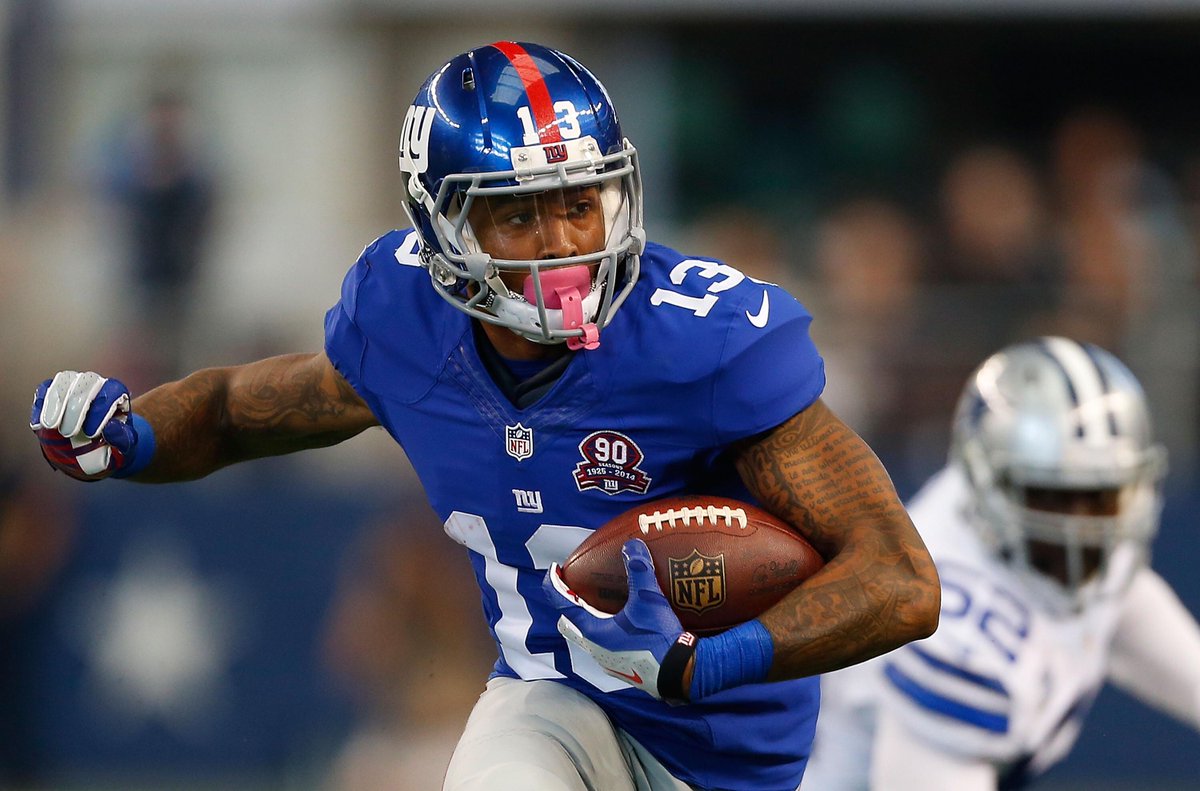 ESPNNFL's tweet photo. Odell Beckham Jr is the 1st player in NFL history with 1,000 Rec yds after missing team’s 1st 3+ games. http://t.co/TGWtZ6HW9f
