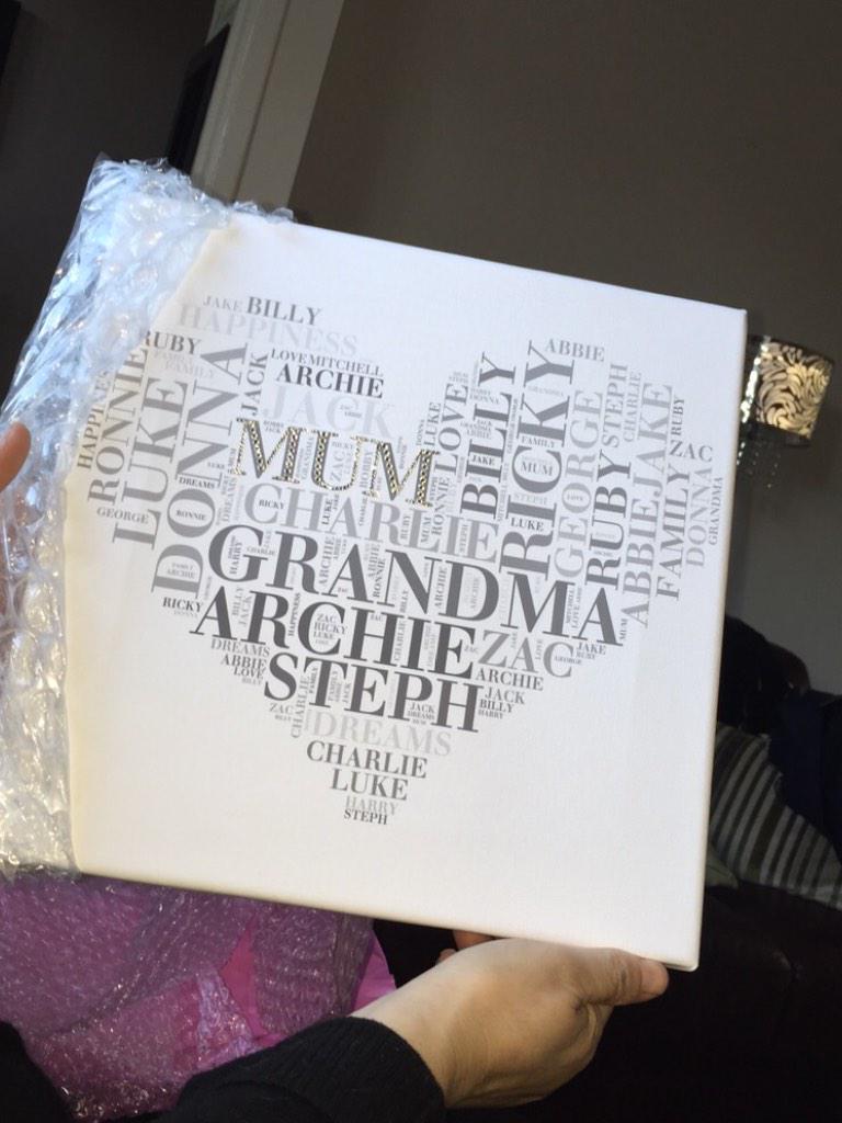 Stefyes's tweet image. @Kc_blingz thanks so much for the wall canvas my mum loved it xx