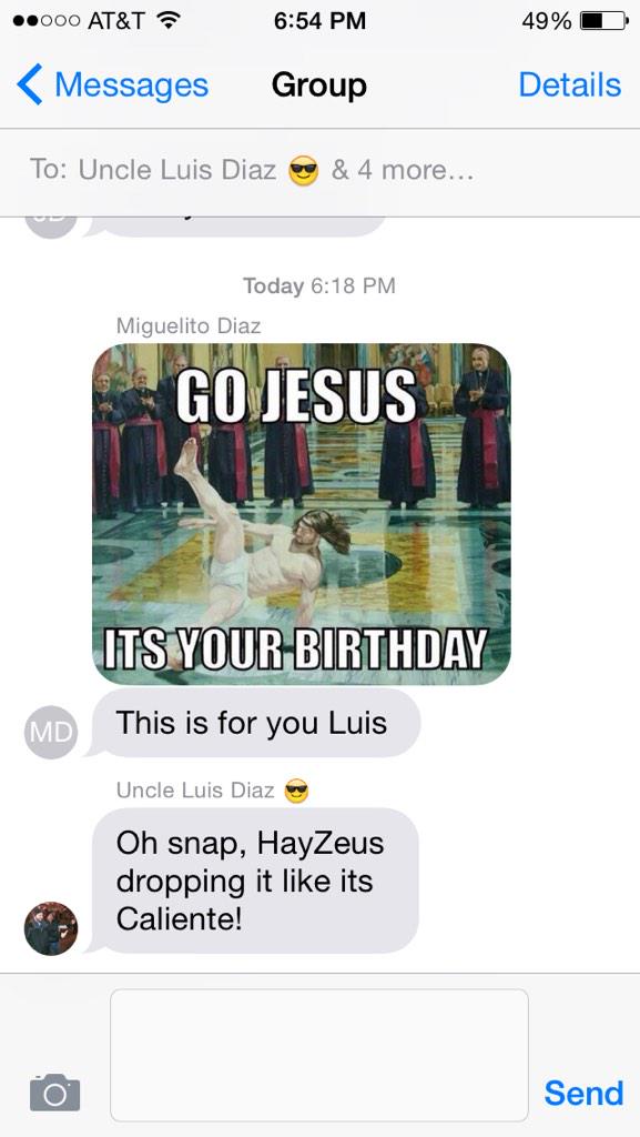 Veedelmar's tweet photo. My family is special...๐ #HayZeus http://t.co/g1RA6Xbzac