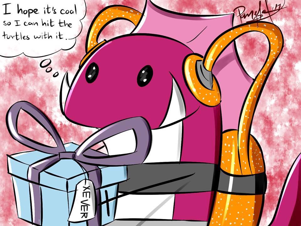 ChristianLanz's tweet photo. Merry Christmas from Xever! #MerryChristmas #TMNT #FishFace #TheMostInterestingFishInTheWorld Artwork by @keekipei http://t.co/x2NkTCd3Lp