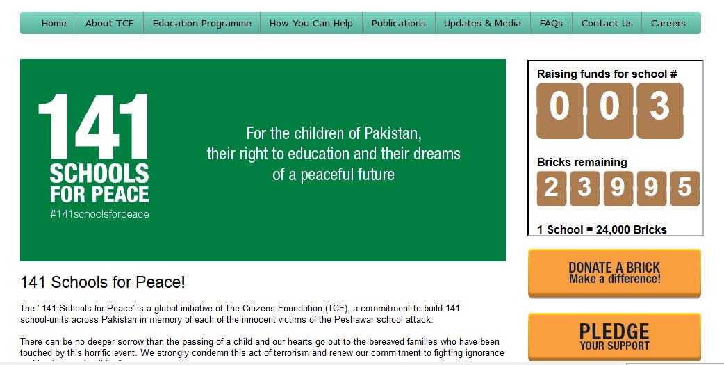 Guys v need to get this counter moving! Let this b more than a social media drive!! <a href="/TCFPak/">The Citizens Foundation</a>  #141schoolsforpeace