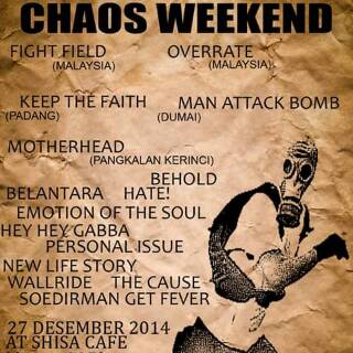 eotshc's tweet image. Kita bakalan perform diacara ini, barengan band asal malay n band dari kota kota besar di sumatra #chaosweek #eotshc