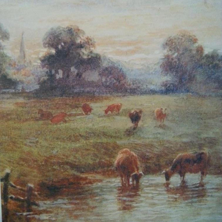EalingHistory's tweet photo. “@eastacton: My Xmas Card 1999 as Millennium Mayor: "Pond in Fields, East Acton" by Justus Hill. #Merry Xmas to all” http://t.co/YpKXe0nImS