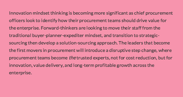 Procurement Focus On Innovation As An Engine For Growth, Not Cost Reduction #procurement oldst.co/1JTcjVM