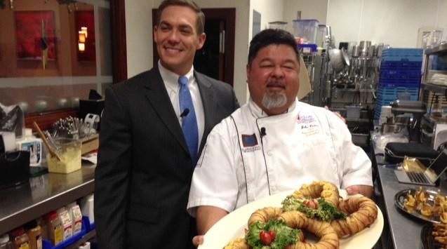 WDRBWAVE's tweet photo. ICYMI: #12DaysOfBacon Chef John Castro's Five Golden Rings including bologna and spray cheese! http://t.co/UsgjbqlAKb http://t.co/xf6SRuK1Ng