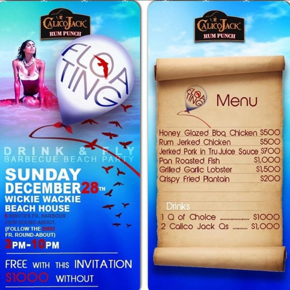 FLOATING sponsored by Calico Jack this Sunday @Wickie Wacky Beach. Good food good vibes and Calico Jack specials. http://t.co/BAWrrLPIGn