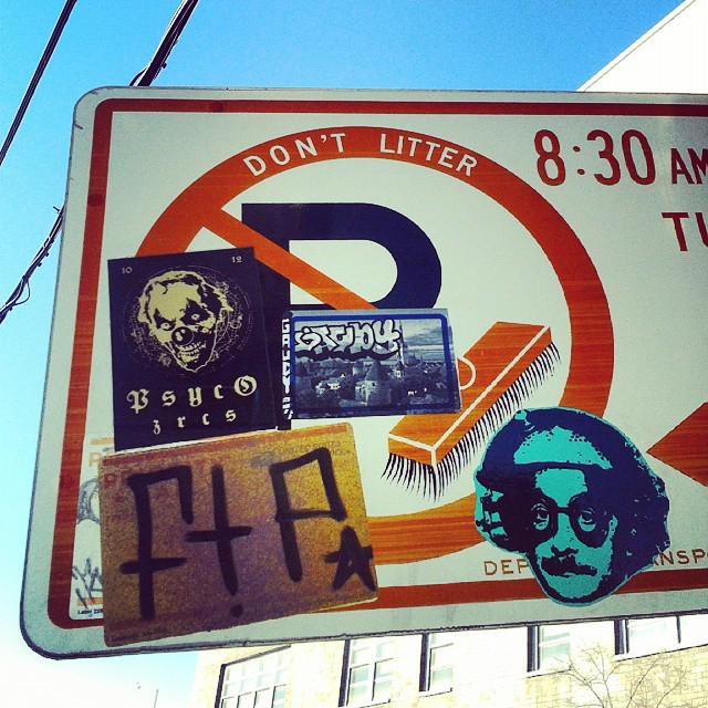 StArtEverywhere's tweet photo. QNZ NYC
#slaps #stickers #graffiti #artwork #psycozrcs #voxxromana #krsna #gaudy #stickers #slaptagger #street... http://t.co/jDsOJcQEaS