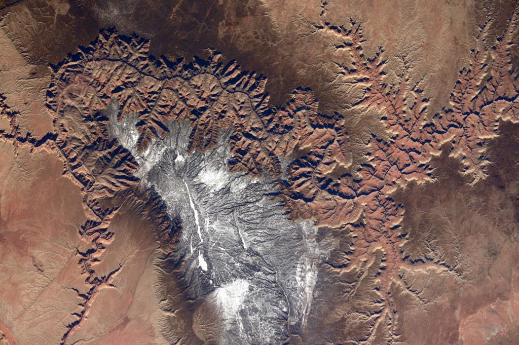 AstroTerry's tweet image. Wow! The Grand Canyon- not sure if it&apos;s more spectacular from space or in person