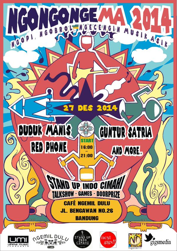 Asyik!Besok #NgoNgoNgeMA2014 spot 3 w/ <a href="/MOR_INDONESIA/">Modern Of Rastaman</a> <a href="/DukManOfficial/">Duduk Manis Band</a> @Redphone_6 @StandUpIndoCMH <a href="/ResahskaSquad/">RESAHSKA</a> yuuk