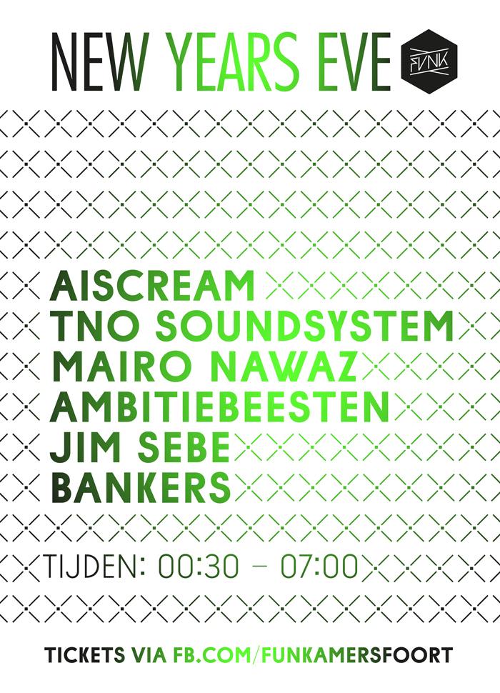 NYE in de enige club in Amersfoort! Met <a href="/DJAiscream/">Aiscream</a>, TNO, Mairo Nawaz, <a href="/ambitiebeesten/">AB.</a>, <a href="/Jim_Sebe/">Jim Sebe</a> &amp; @Bankerszz!