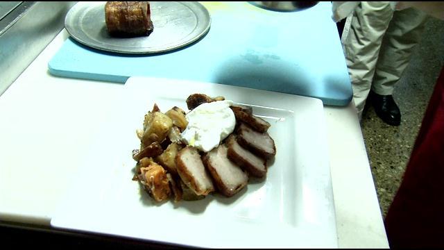 WDRBWAVE's tweet photo. Bacon wrapped pork belly! It's on the menu at @DownOneBar + a bacon cocktail http://t.co/4SjqgXxsZH #12DaysOfBacon http://t.co/wFOHfg5LlR