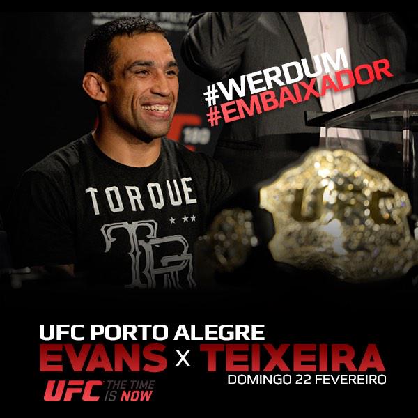 FabricioWerdum's tweet photo. Eu também quero agradecer a equipe do @ufc_brasil pelo profissionalismo! 22/02/15 estaremos juntos no #UFCPOA #baaah http://t.co/JISNn93MhG